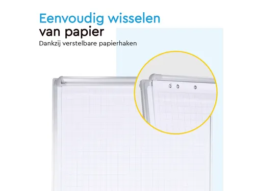 BRASQ Flipover Mobiel 70x100cm Magnetisch Wit inclusief accessoires