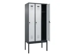 locker,HxBxD 2120x900x500mm,3vak,vak B 300mm,draaigrendel