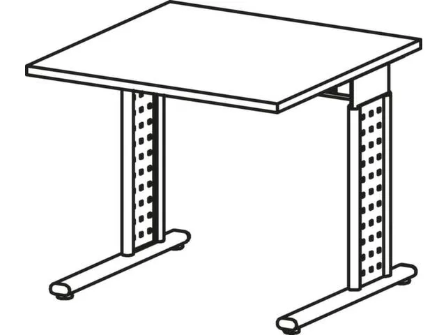 Bureau C-Poot Hxbxd 680-820X800X800Mm Beuken