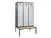 locker met bank,voor scheiding van kleding,HxBxD 2120x1200x815mm,3vak