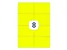 Etiket 105x74mm Fluor Geel 100 Vel