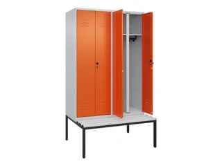 locker voor scheiding van kleding,HxBxD 2120x1200x815mm,4vak - 2