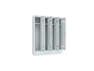 lockerkast v. kinderen,HxBxD 1300x1030x300mm,RAL7035,front RAL6011 - 2