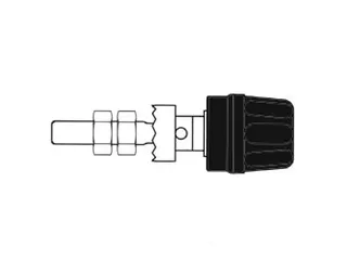 4mm Aansluitklem Met Geisoleerde KOP / Zwart (PK10A) - 1