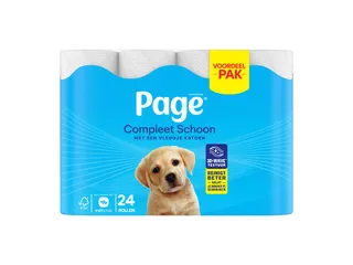 Toiletpapier Page Compleet Schoon 2-laags 140vel 24 rol wit - 1