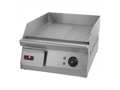 CaterChef Bak/grillplaat midi 1/2 glad -1/2 geribbeld