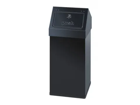 Carro-Push Afvalbak 55 Liter Zwart