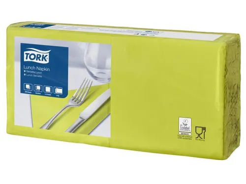 Tork 477840 Lunchservet 33x33cm 2-laags 1/4 vouw 10x200st Lime