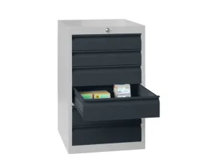 ladekast 800x715x600mm 6laden cilinderslot RAL7035 front RAL7016 - 1