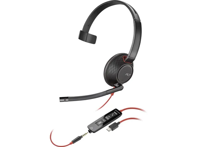 Blackwire 5210 MONO USB-C HS 3.5mm 8X230AA wired black on-ear