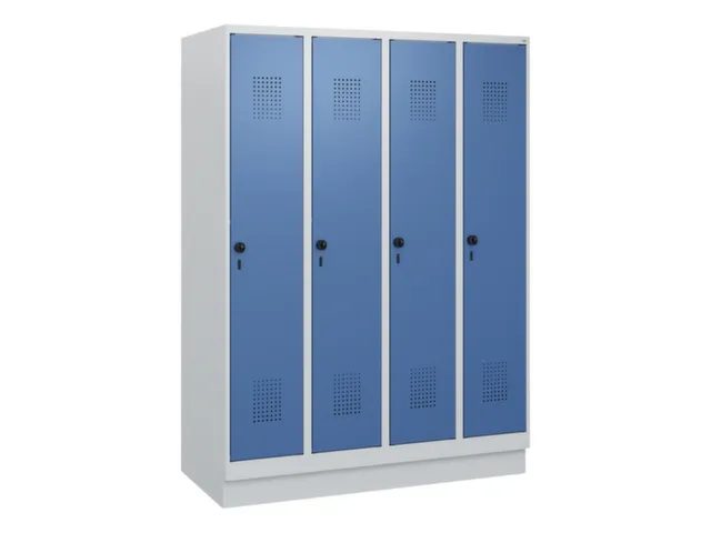 schoollocker,HxBxD 1630x1200x500mm,4vak,vak B 300mm,draaigrendel