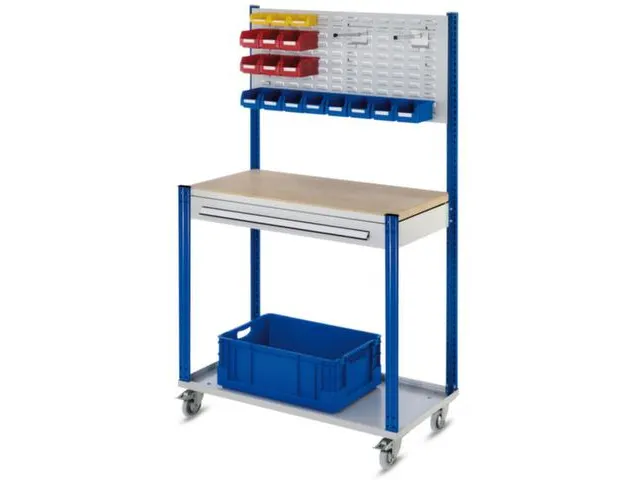 Verrijdbaar Werkstation 1730x1000x500mm Met Sleufplaat 1 Lade