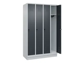 locker,HxBxD 1950x1200x500mm,4vak,vak B 300mm,draaigrendel,sokkel - 2