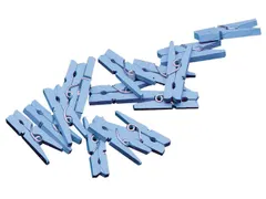 Knijpers Haza mini blauw zak à 20 stuks