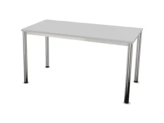 Vergadertafel Hxbxd 74x140x70cm 4-poots Verchroomd Mp-lichtgrijs - 1