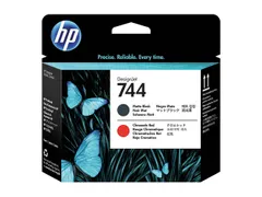 HP 744 F9J88A printkop mat zwart en chromatic Rood