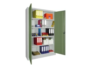 grootvolumekast met openslaande deuren,RAL7035,front RAL6011 - 2