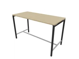 statafel,HxBxD 1070x1800x800mm,hoekig,met 4-voeten donkergrijs