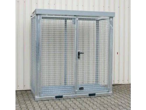 gasflessendepot,v. 32xØ 230mm fles,HxBxD 2260x2115x1155mm,m. deksel