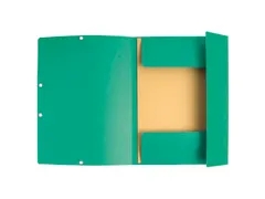 Elastomap 3 kleppen glanskarton 355gm² A4 Groen