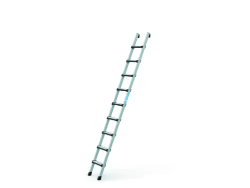 ladder,eenzijdig,9,treden,balk L 2,68m,geëloxeerd