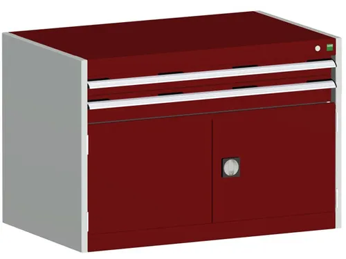 ladekast HxBxD 700x1050x650mm 2laden RAL7035 front RAL3004