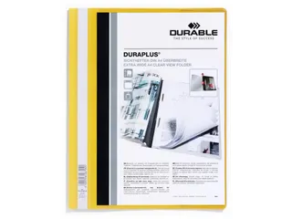 Snelhechtmap Durable Duraplus A4+ geel - 1
