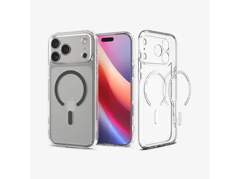 Ultra Hybrid MagFit Apple iPhone 17 Hoesje MagSafe Transparant Grijs
