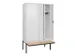 locker voor scheiding van kleding,HxBxD 2120x1200x815mm,4vak