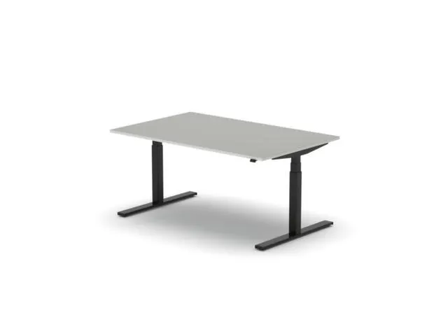 Elektrisch ihv bureau HxBxD 640-1300x1600x1000mm blad grijs