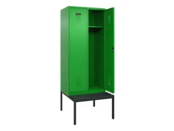 locker met bank,HxBxD 2120x800x815mm,2vak,vak B 400mm,cilinderslot