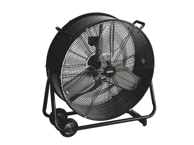 Vloerventilator Drum Metaal Ø 60cm Zwart