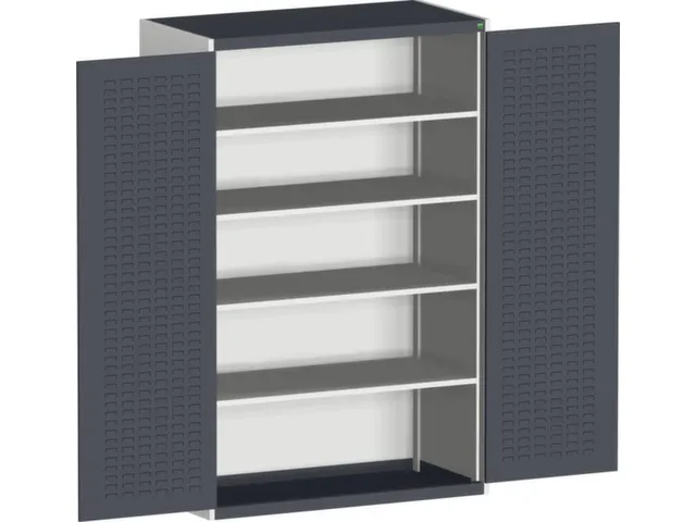 kast met sleufplaat,HxBxD 2000x1300x525mm,4xStalen bodem