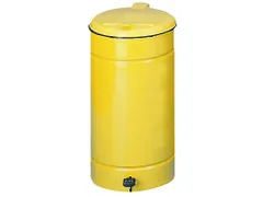 afvalverzamelaar,1x70l,HxØ 700x450mm,klemring,romp staal RAL1023