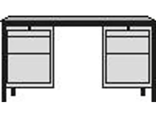 Werkplaatsbureau Bxdxh 1700x800x720mm 6laden Ral7035 Front Ral5010
