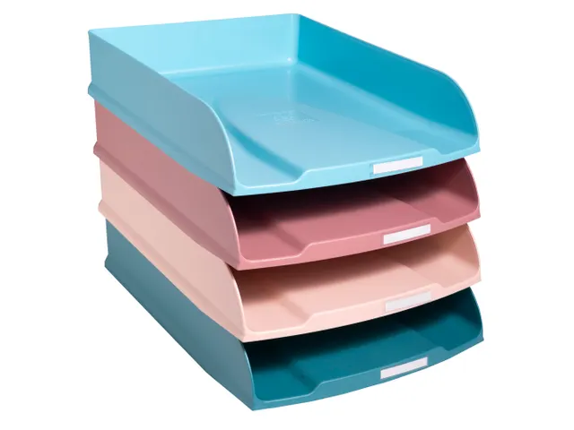 Set de 4 Corbeilles à courrier Combo Styli Skandi - Couleurs assortie