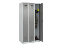locker,HxBxD 1850x900x500mm,3vak,vak B 300mm,cil.-slot,staand op vloer
