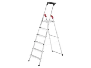 staande trap,eenzijdig,6trede(n),Stand H 1,28m,balk L 2,08m - 2