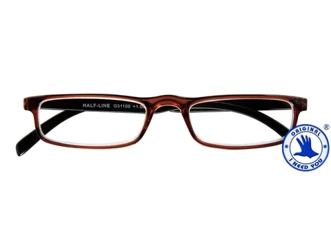 Leesbril I Need You +2.50 dpt Half-line bruin