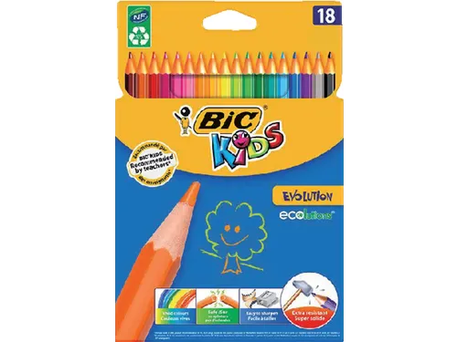 Kleurpotloden Bic Kids Evolution Assorti Blister à 18st