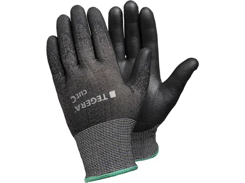 Tegera 455 snijbestendige handschoenen, PU gecoat, zwart, maat 7, per