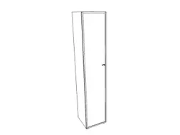 Vitrinekast Hxbxd 2140x430x450mm 5 Oh Aluminium