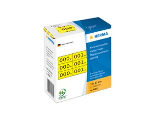 Herma 4801 Nummer Etiketten Geel - 1