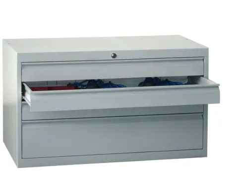 ladekast HxBxD 600x1023x600mm 4laden slot RAL7035 front RAL7016