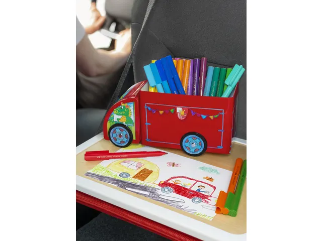 Feutres Faber-Castell Connector 33 pces avec 10 clips 'camion'