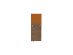 baliepaneel,v. bureau,aanbouw rechts,B 600mm,NT-cherry,BN3005-geel