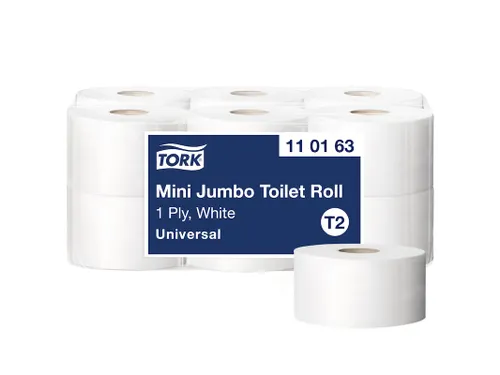 Toiletpapier Tork 1-laags Wit Advanced 110163 T2 Jumbo