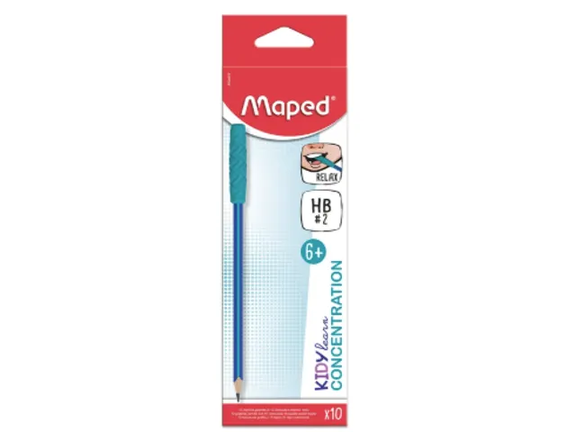 Maped Kidy Learn Grafietpotloden HB met Kauwtopper Blauw Doos met 10 S