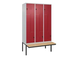 Z-garderobekast,HxBxD 2120x1200x815mm,6vak,vak B 400mm,draaigrendel