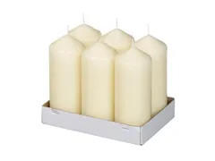Professionele Kaars Stomp Ø5.8 x 15 Ivoor, 2x6 stuks